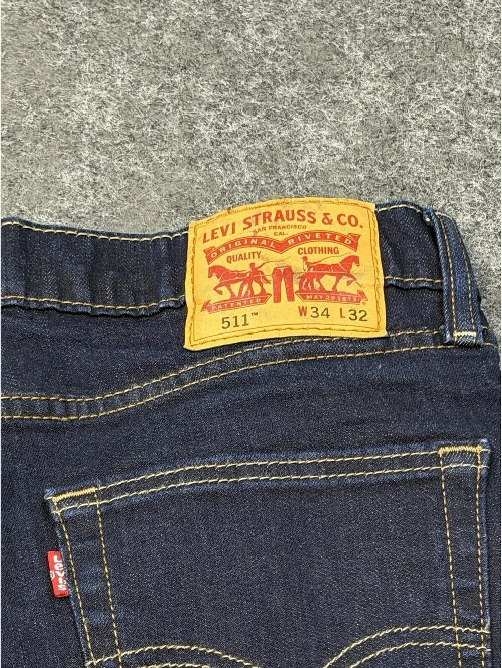 Levi’s511 Slim Fit Jeans, Men’s W34 L32 Dark Wash Stretch Denim Blue